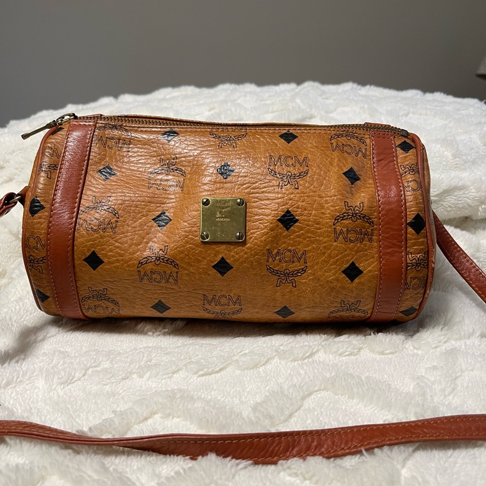 MCM Visetos Barrel Crossbody bag in excellent condition